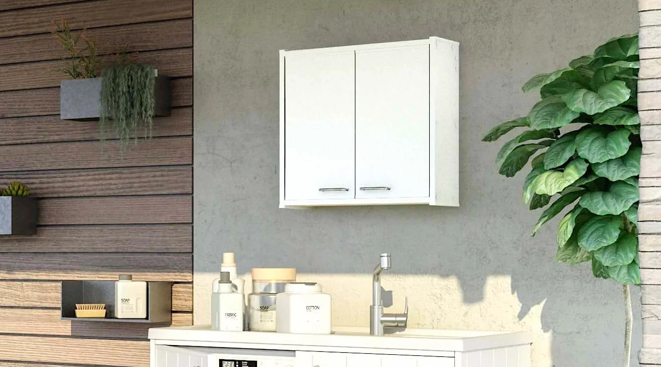 Negrari Pensile F760PAM Resina PVC 59x21x59 cm Bianco