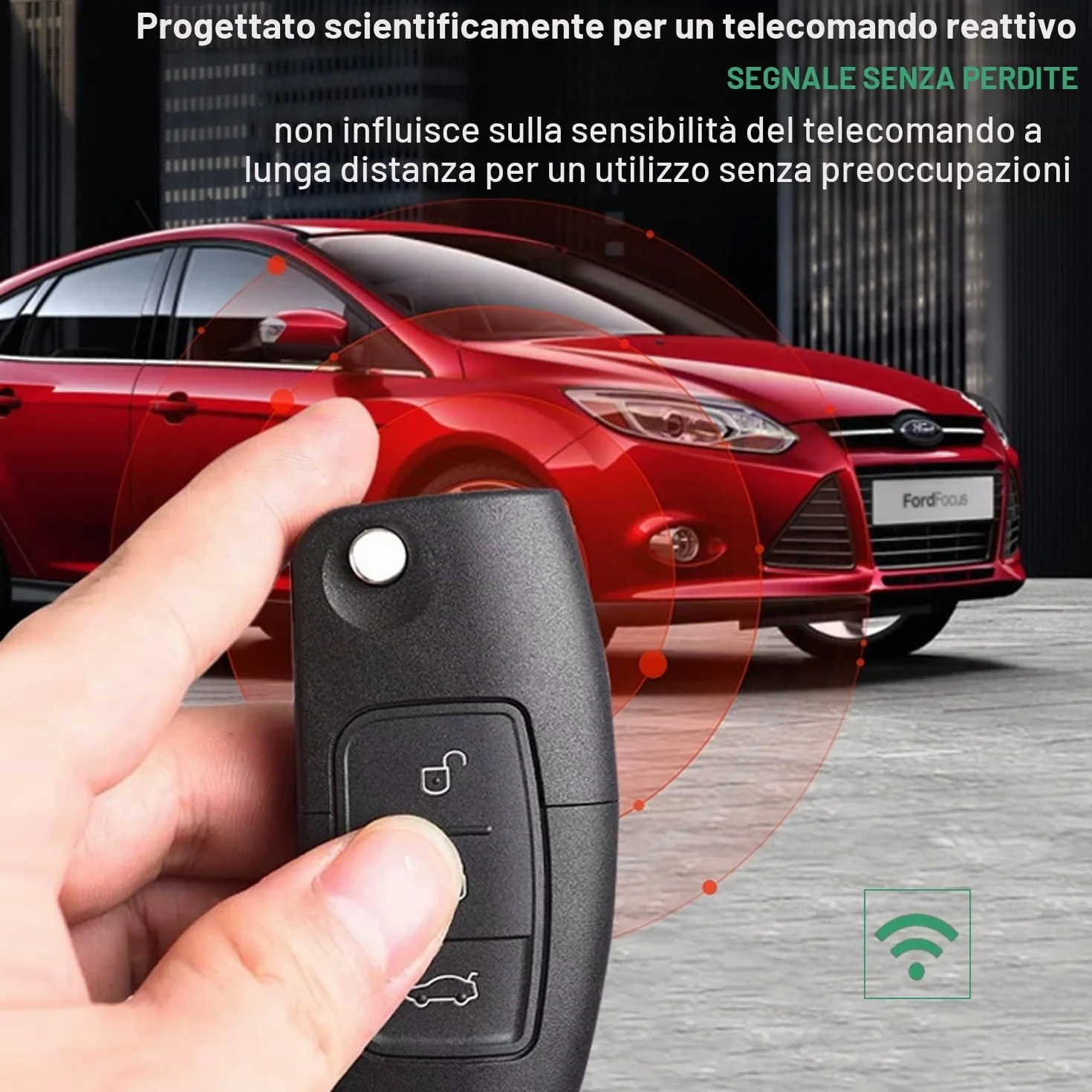 Heart Horse Guscio Chiave Telecomando 3 Tasti Pieghevole 433 MHz 4D63 per Fiesta Focus Mondeo MK4