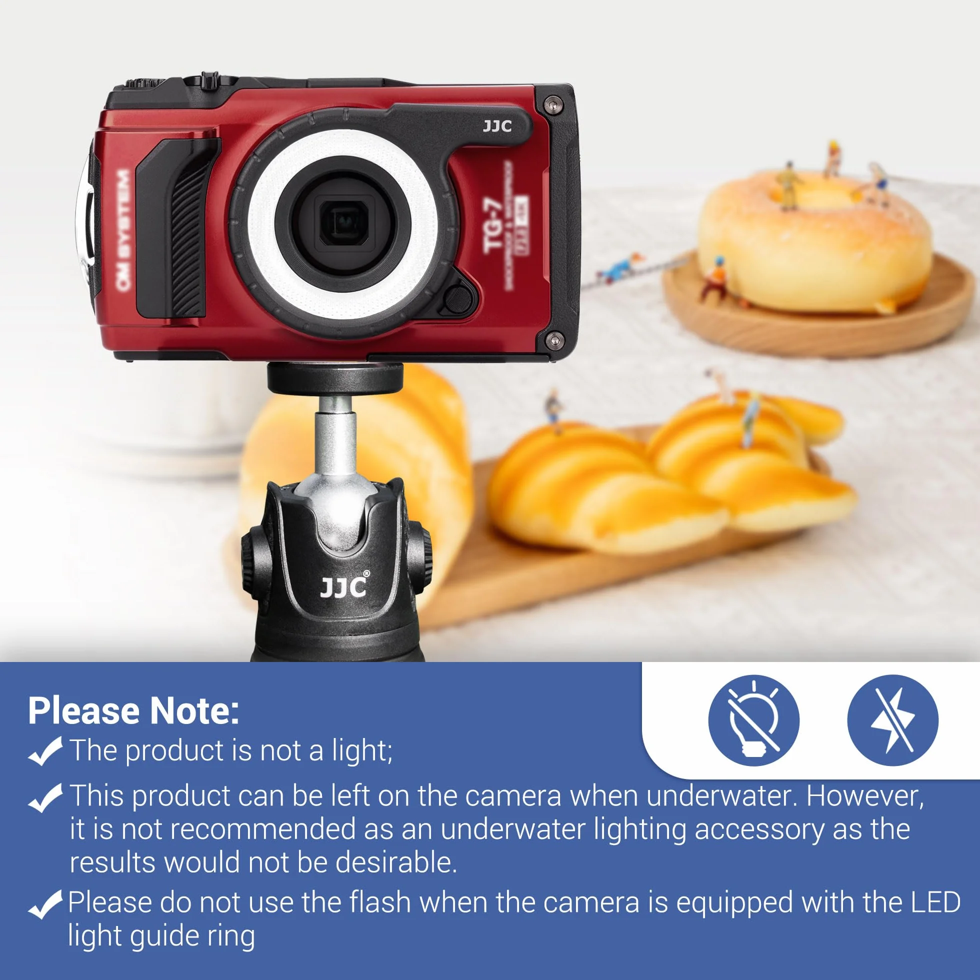 JJC Anello guida luce a LED macro per fotocamere Olympus TG