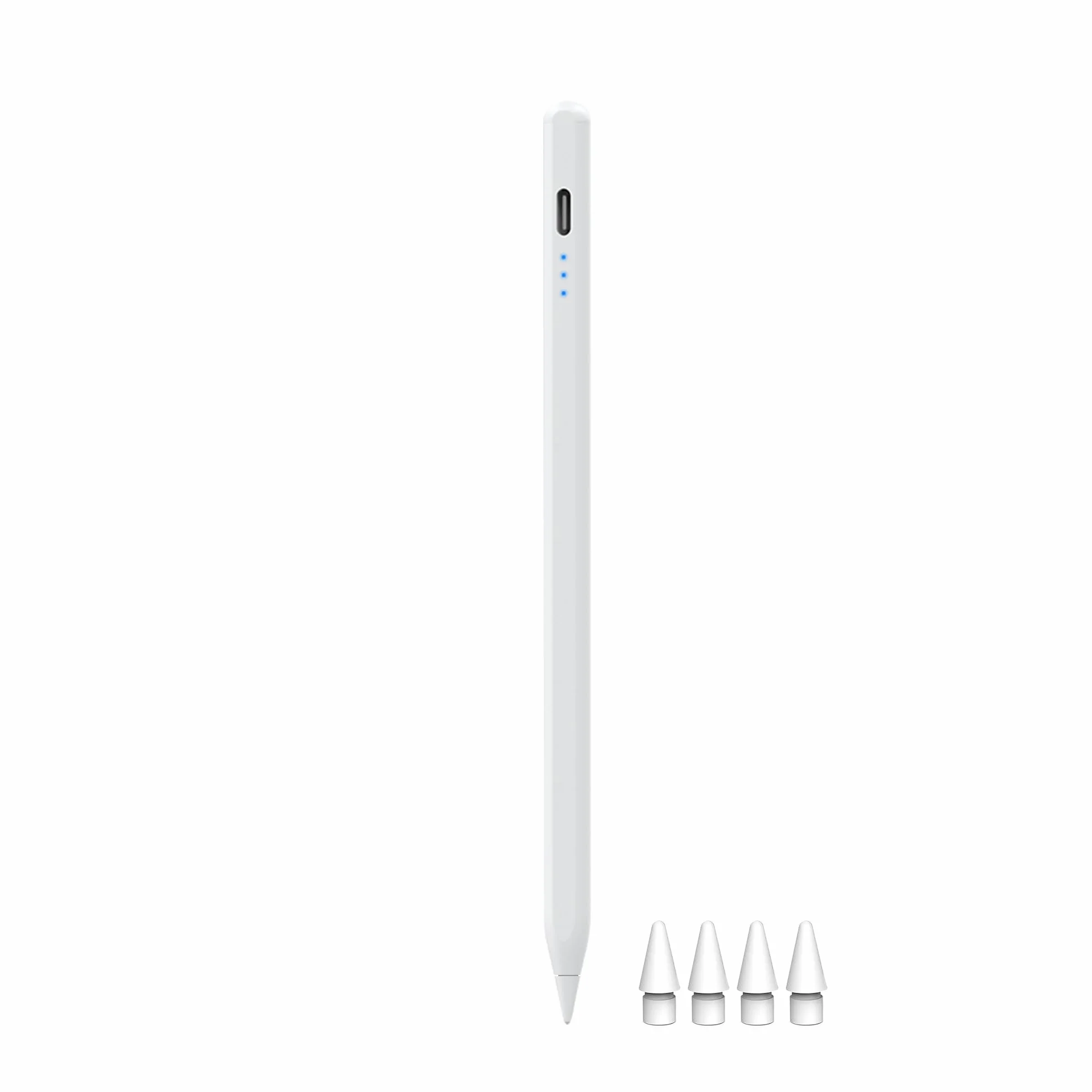 Penna USB-C Ricarica Rapida per Apple iPad 2018-2025, Sensibilità Inclinazione e Rejeczione Palmo, Matita per iPad 11/10/9/8/7/6 Pro M4 13"/12,9"/11" Air M3/M2/5/4/3 Mini 7/6