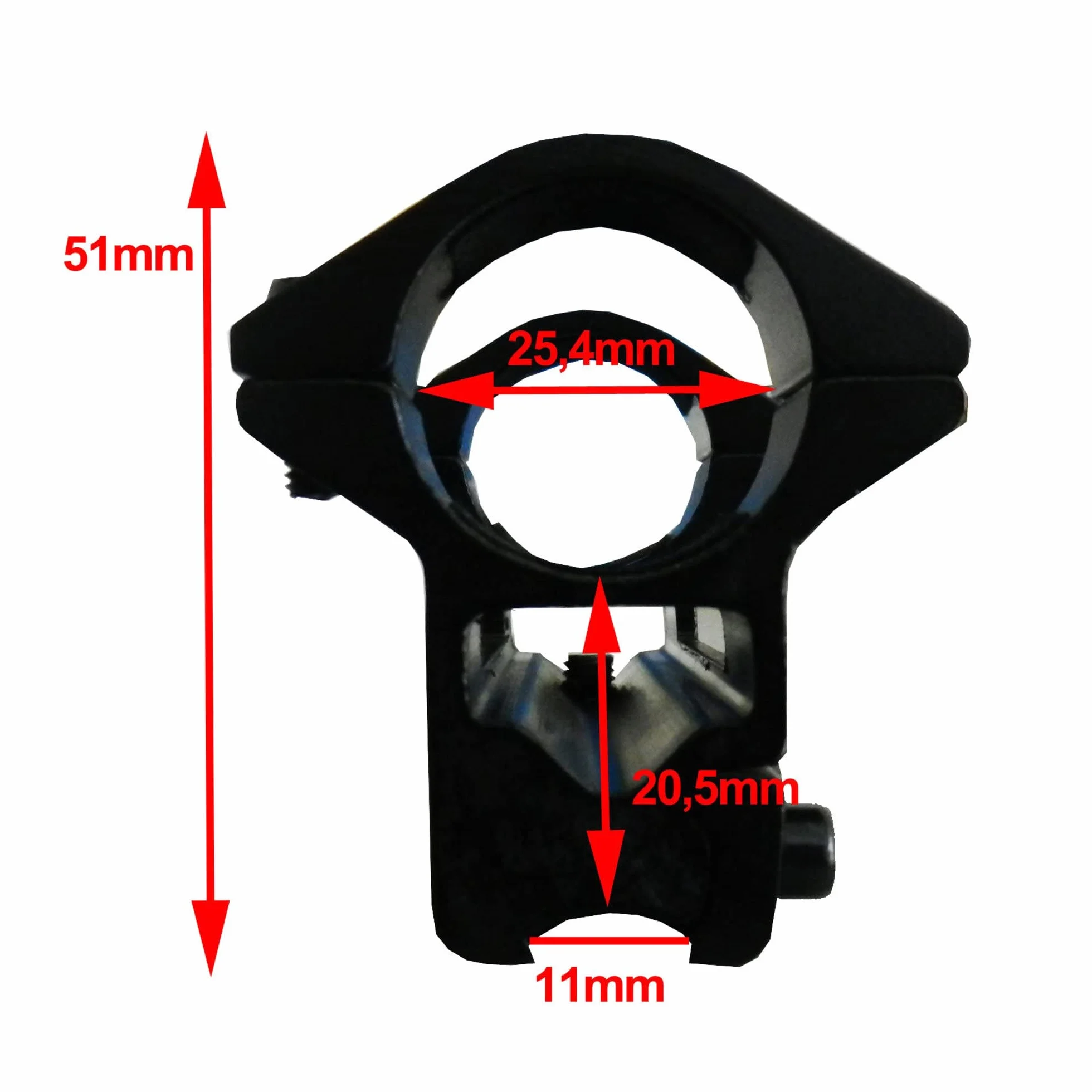 Seben RSM11 Mirini 25,4mm Slitta 11mm Unico Pezzo
