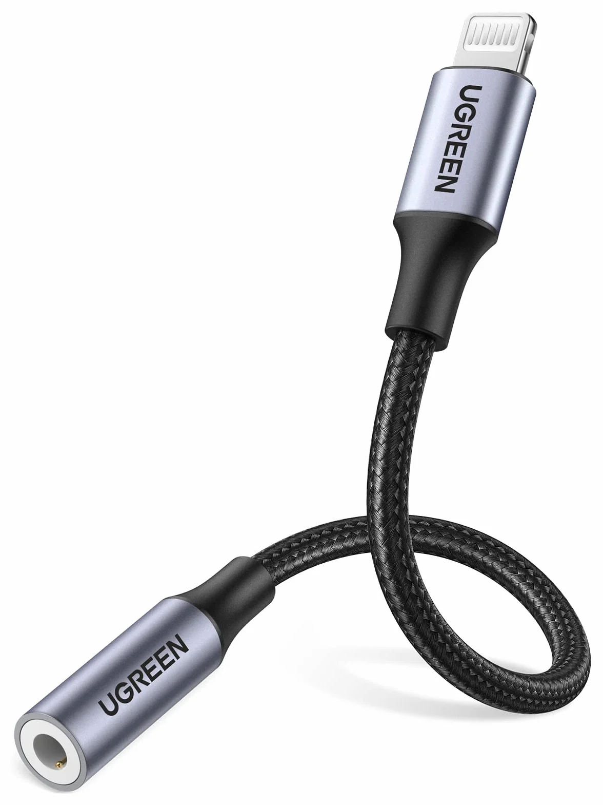 UGREEN Adattatore Cuffie MFi Certificato Cavo Lightning a Jack 3.5mm Compatibile con iPhone 14 Pro Max 13 12 Mini 11 SE XR XS Grigio