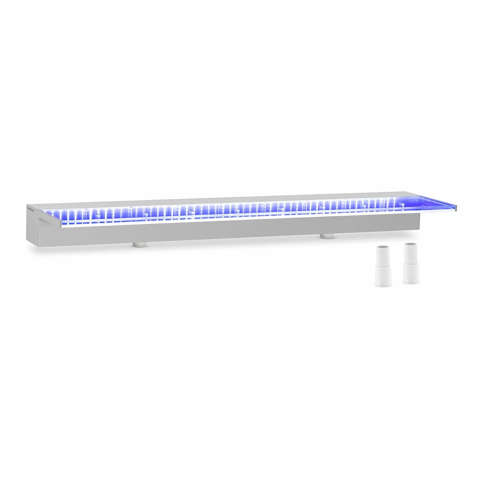 UNI_WATER_33 - Doccia a cascata in acrilico, 90 cm, con illuminazione a LED, 135 mm, colore: Blu