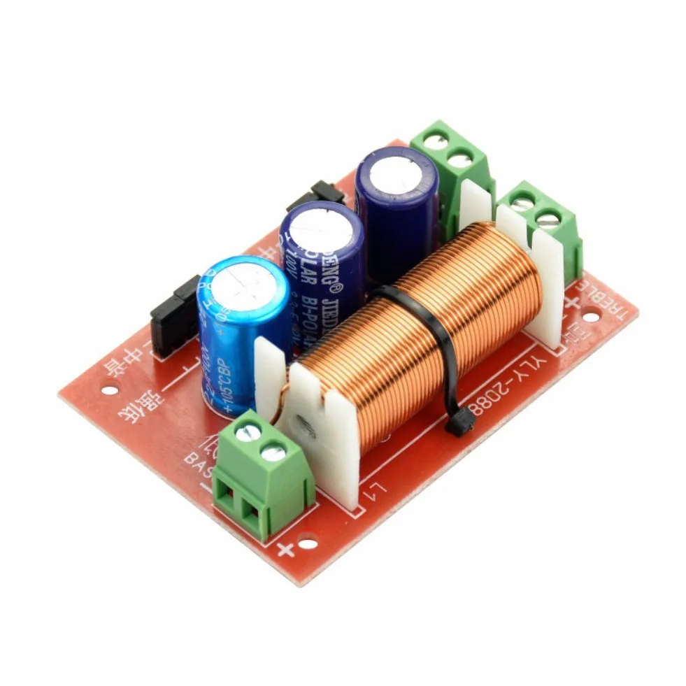 DollaTek 400W 2-Channel Multi-Speaker Adjustable Treble/Bass Crossover Audio Filter