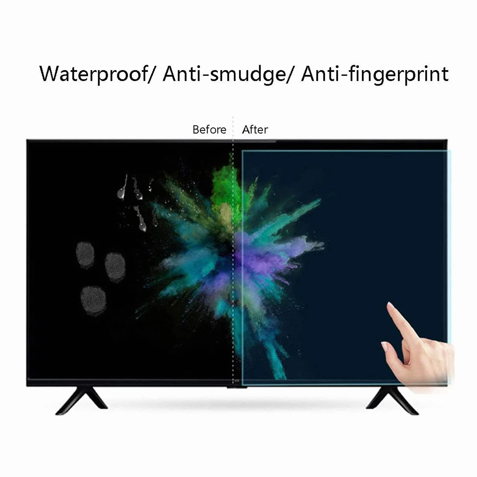 Protettore di Schermo TV Opaco 55" 1221x689 Anti Abbagliamento Anti Luce Blu Anti Impronte Digitali