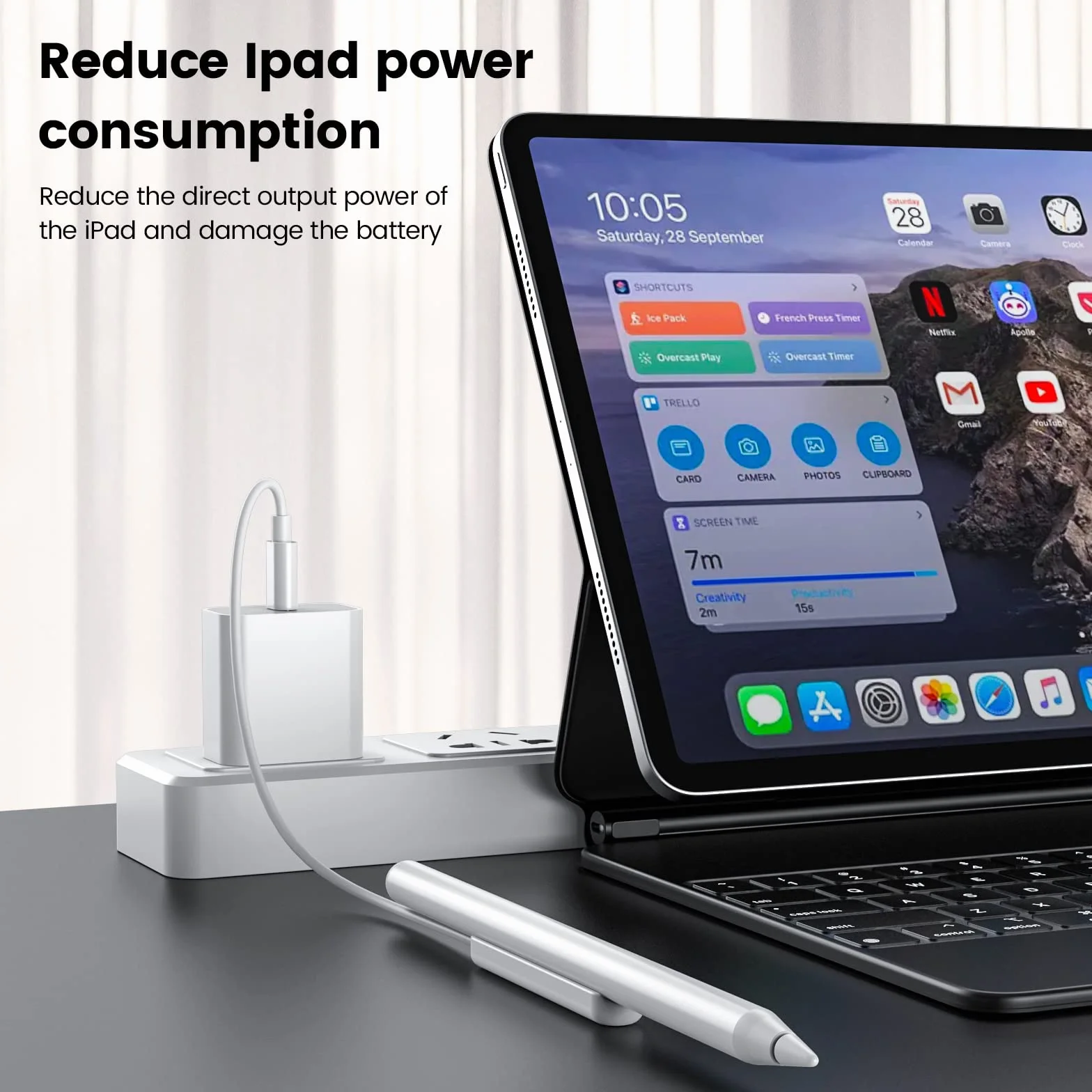 MOGOOD Caricatore Magnetico per Penna Stilo Seconda Generazione con Cavo USB-C