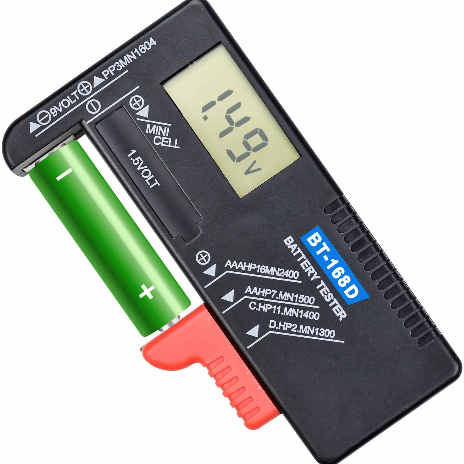 Tester per Batteria Digitali Portatile Universale con LCD Volt Checker