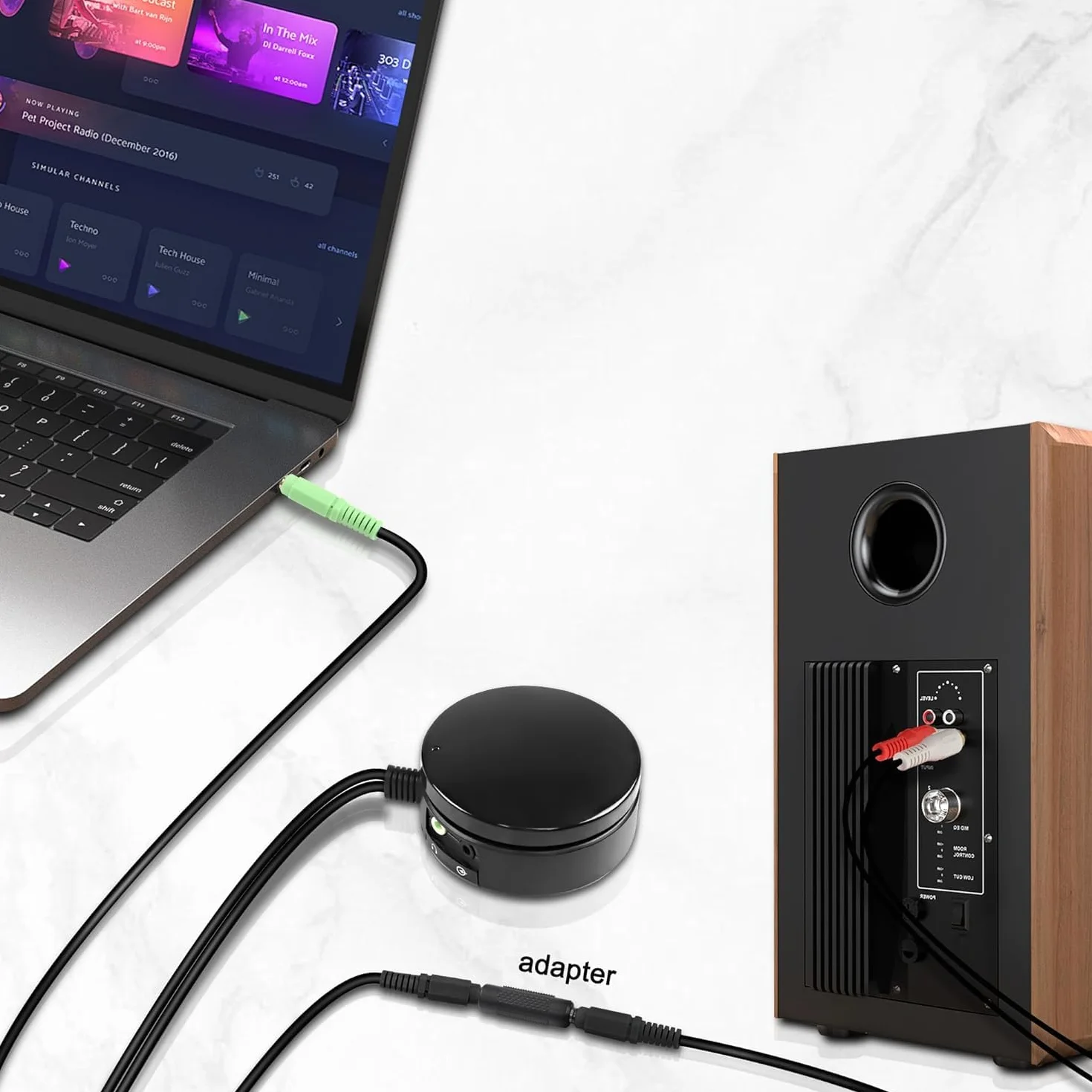 XMSJSIY Convertitore controllo volume altoparlanti computer cuffie audio 3,5 mm TRS cavo estensione 1,5 m