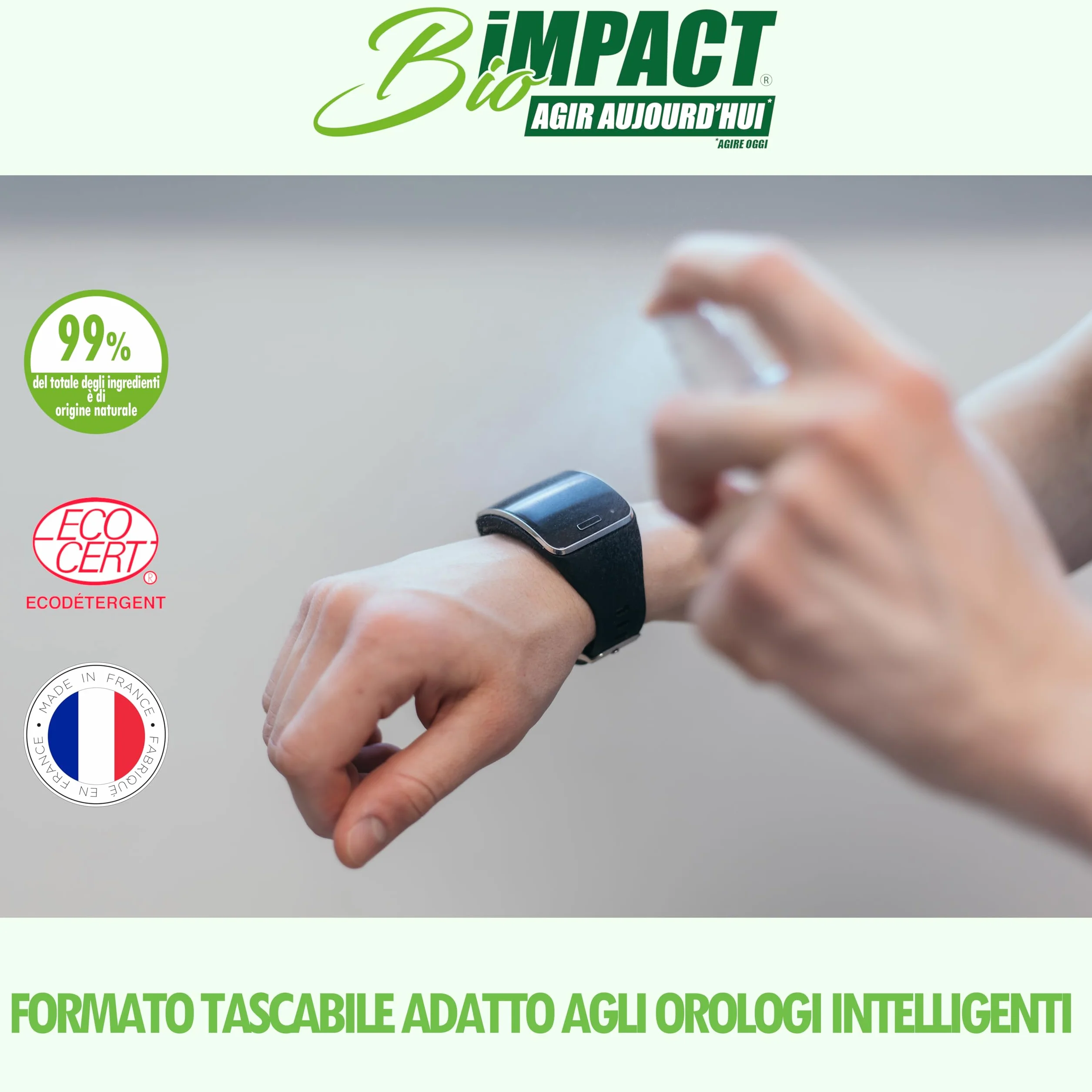 Detergente per schermi e occhiali 30 ml ECOCERT 99% naturale