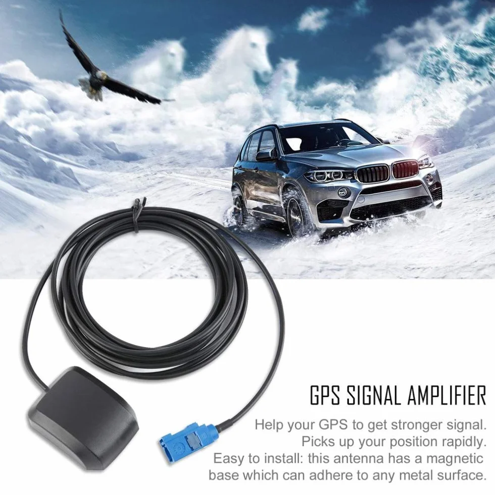 DollaTek GPS Antena Satelitarna Nawigacja DVD Samochodowa Aktywna Uniwersalna SMA FAKRA-C