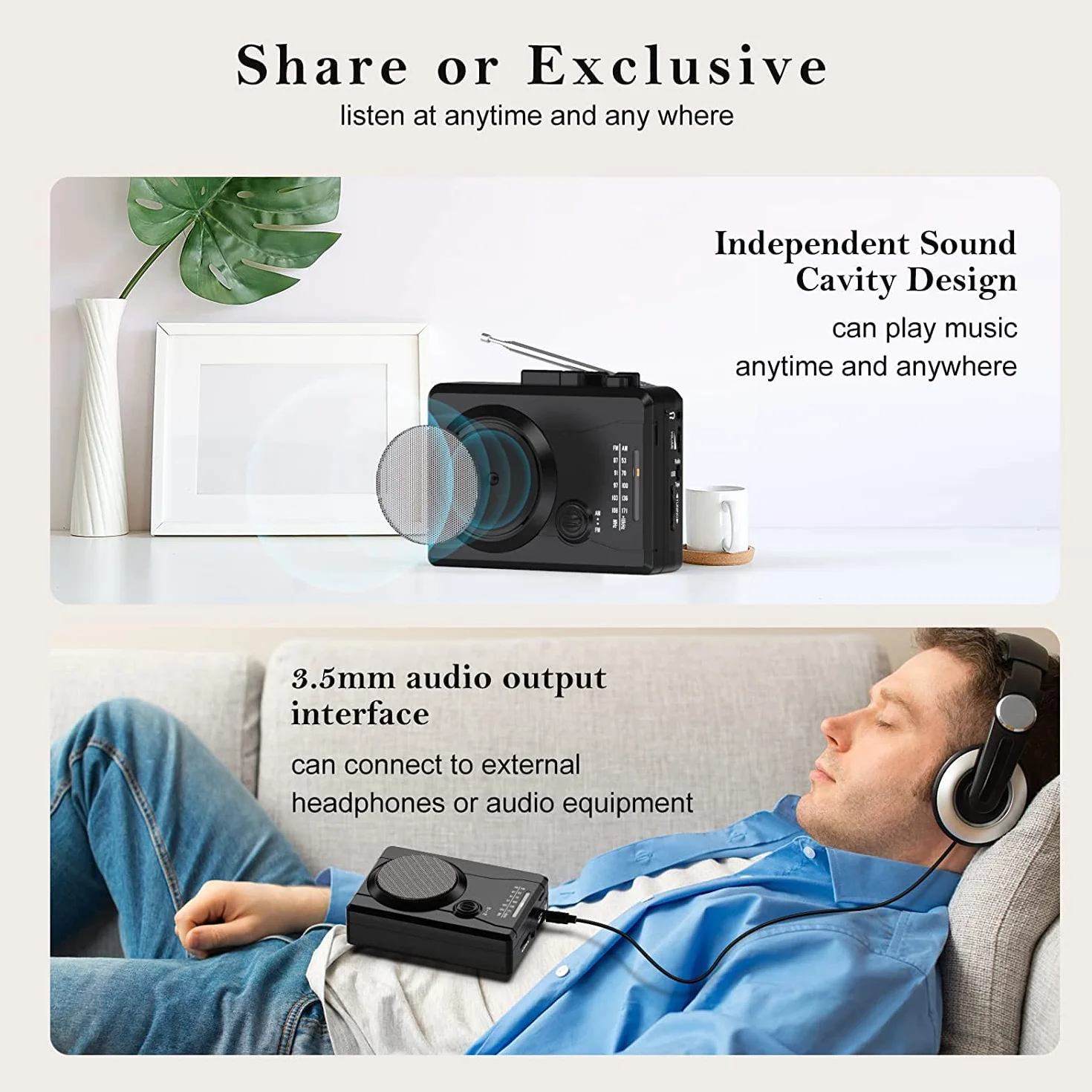 DIGITNOW! Lettore di cassette USB Registratore audio con altoparlante convertitore MP3