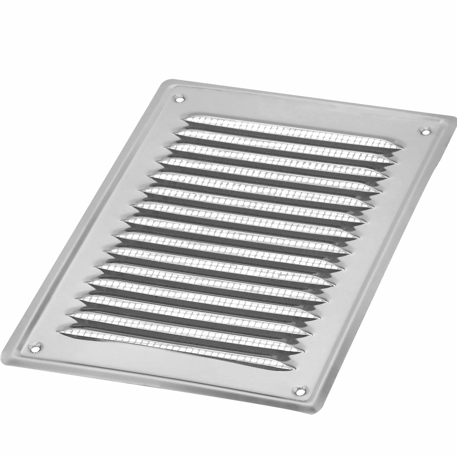 KOTARBAU® Griglia Aerazione Quadrata - Acciaio Inox - 16.5x23 cm - Argento - Griglia Ventilazione - con Rete Anti Insetti - Resistente Alla Corrosione