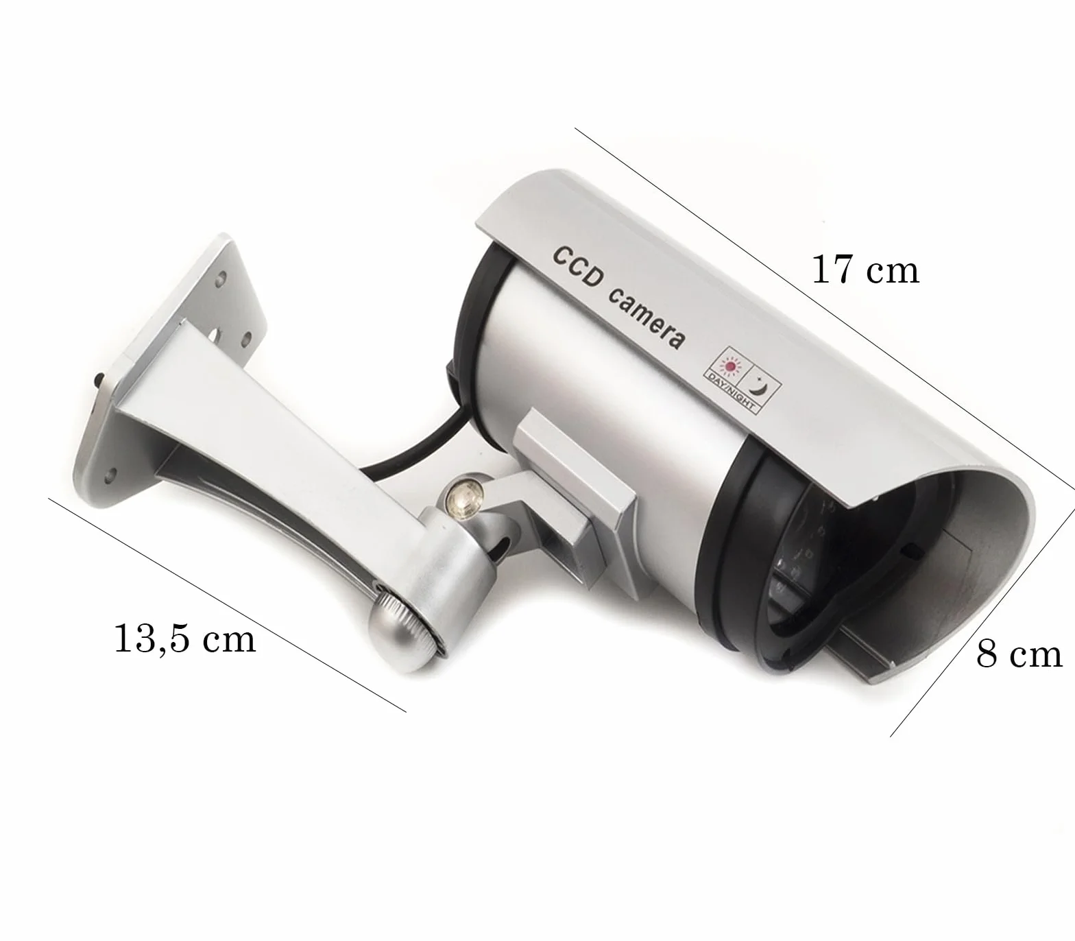 YASTA Telecamera da Esterno Finta 3 pz con Luce LED e Infrarossi Videocamera di Sorveglianza Realistica per Casa Giardino