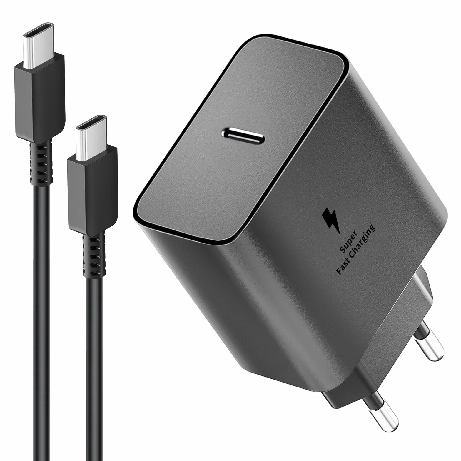 Samsung 45W USB C Caricabatterie Rapido con Cavo 2M per Galaxy S26 S25 S24 S23 S23+ S23 Ultra S22 S21 S20 Note20 A73 A53 S10 Tipo C Adattatore