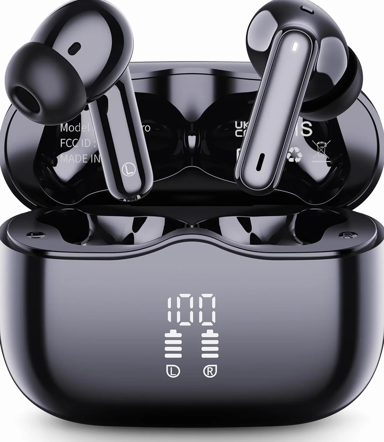 Cuffie Bluetooth 5.4 In Ear, 40 Ore Wireless con ENC, IP7 Impermeabili per iOS Android