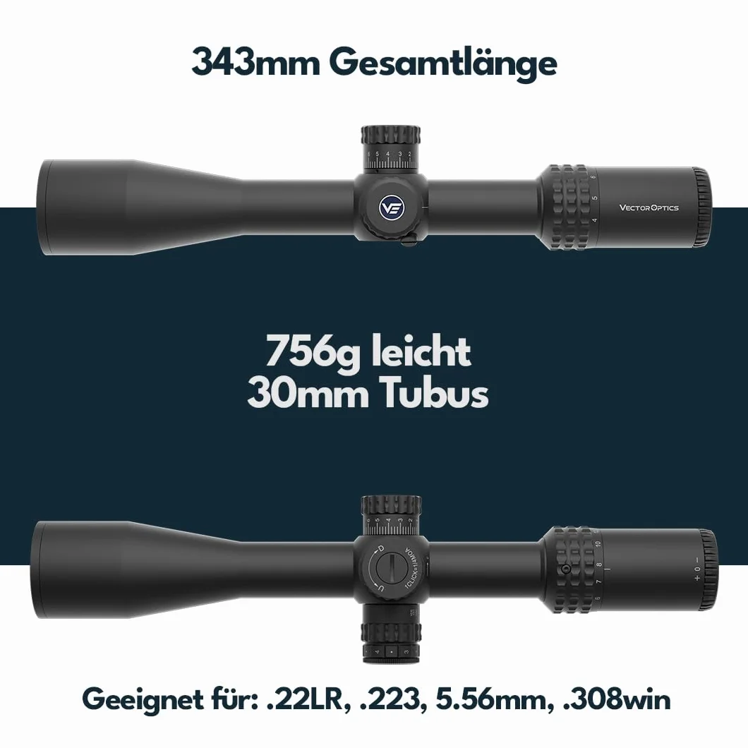 Vector Optics SCFF-59 Orion Pro Max 4-16x44 HD FFP Cannocchiale da tiro sportivo airsoft caccia