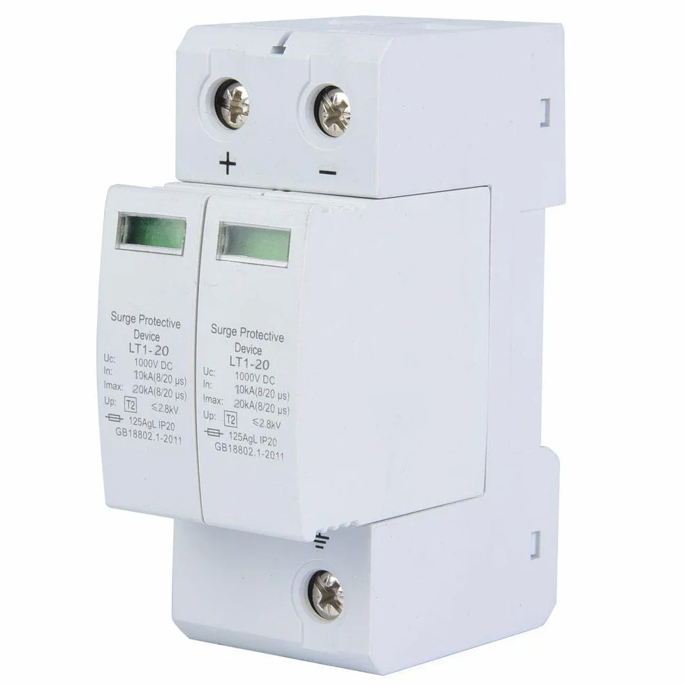 Dispositivo di protezione contro le sovratensioni 2P DC 1000V ignifugo fotovoltaico 20KA