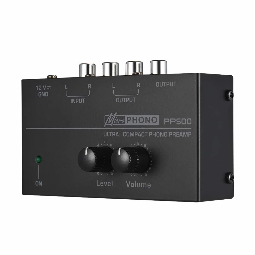 Preamplificatore PP500 Interfaccia Phonograph Phono Home Audio Stereo Metallo Regolatore Volume Giradischi