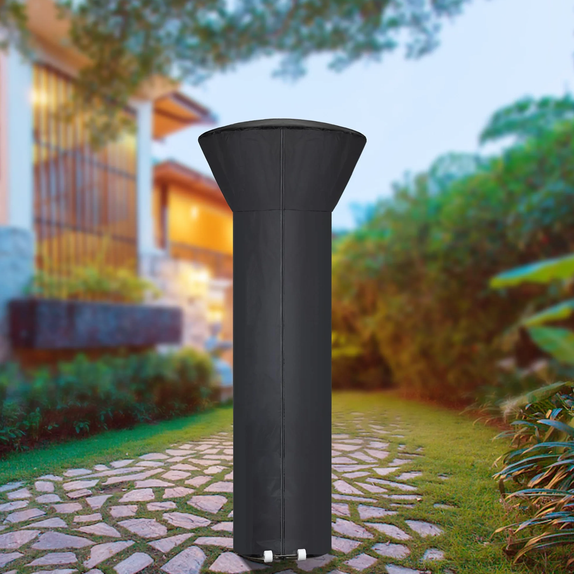 Copertura impermeabile per riscaldatore da patio con cerniera, antipolvere, resistente al vento, UV e neve