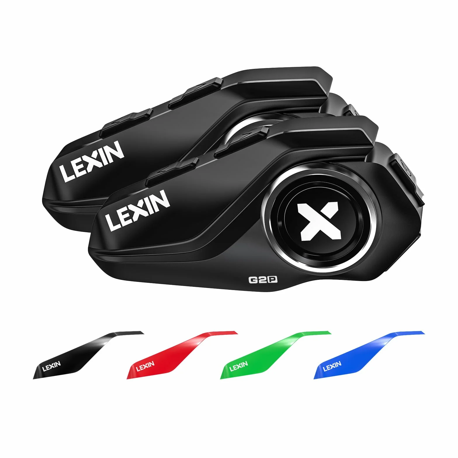 LEXIN G2P Interfono Moto Bluetooth Coppia 1000m 6 Rider Audio HD Radio FM Bluetooth 5.0 Impermeabile IP67 Universale
