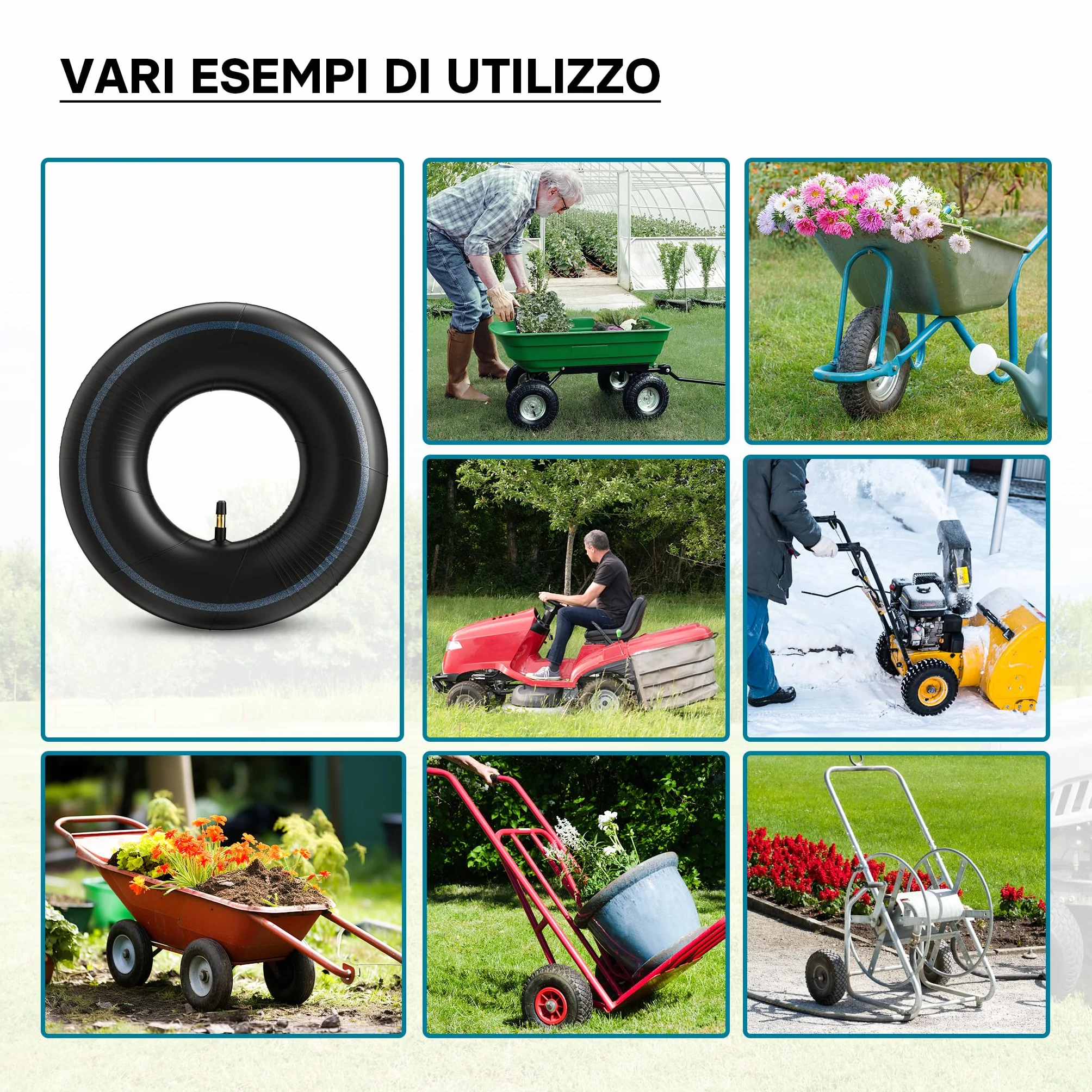 Camera d'aria per pneumatici trattorino rasaerba TR13 13x5.00-6