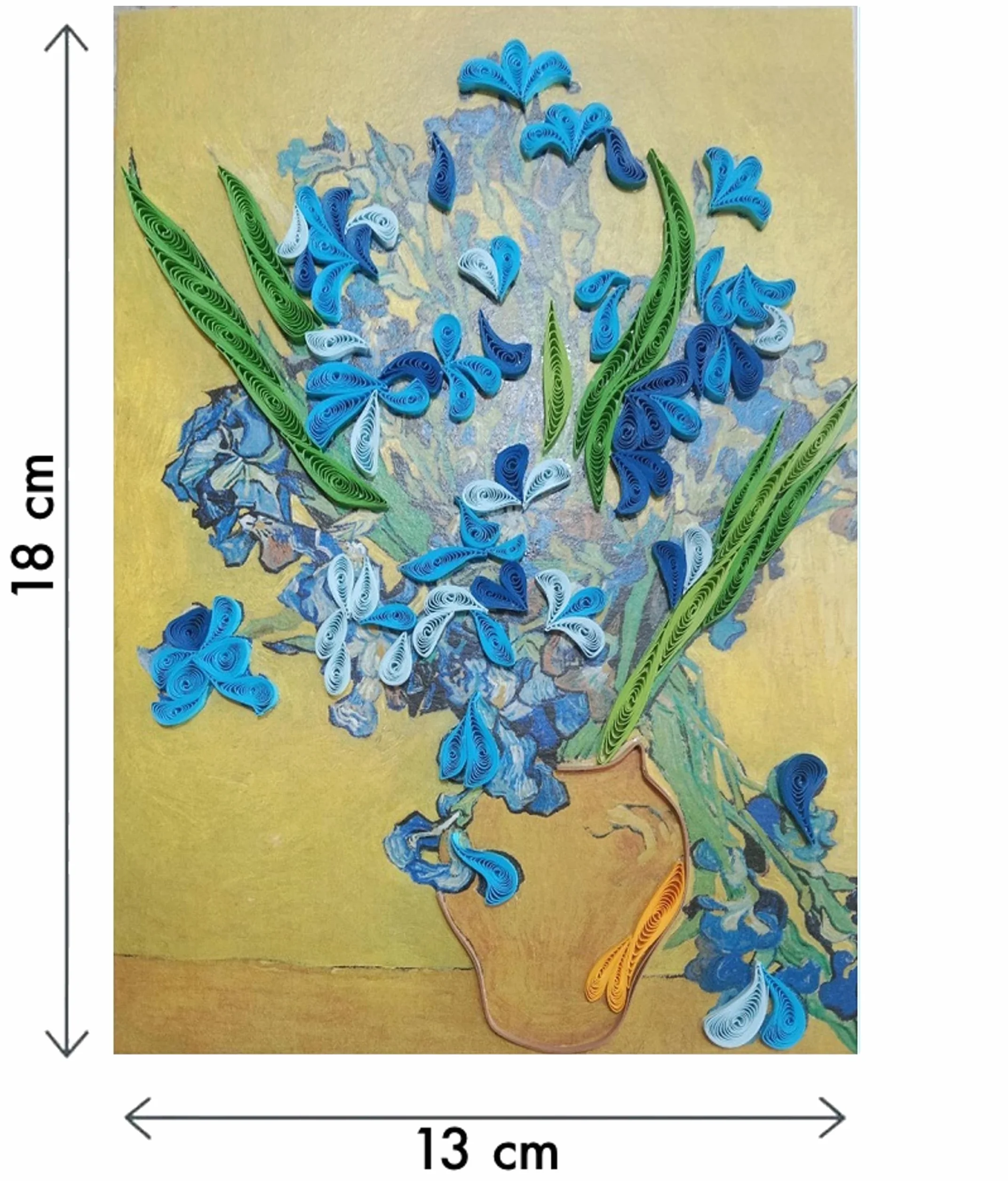 Van Gogh Irises Quilling Card – Filigrana Birthday Greeting Card with Envelope
