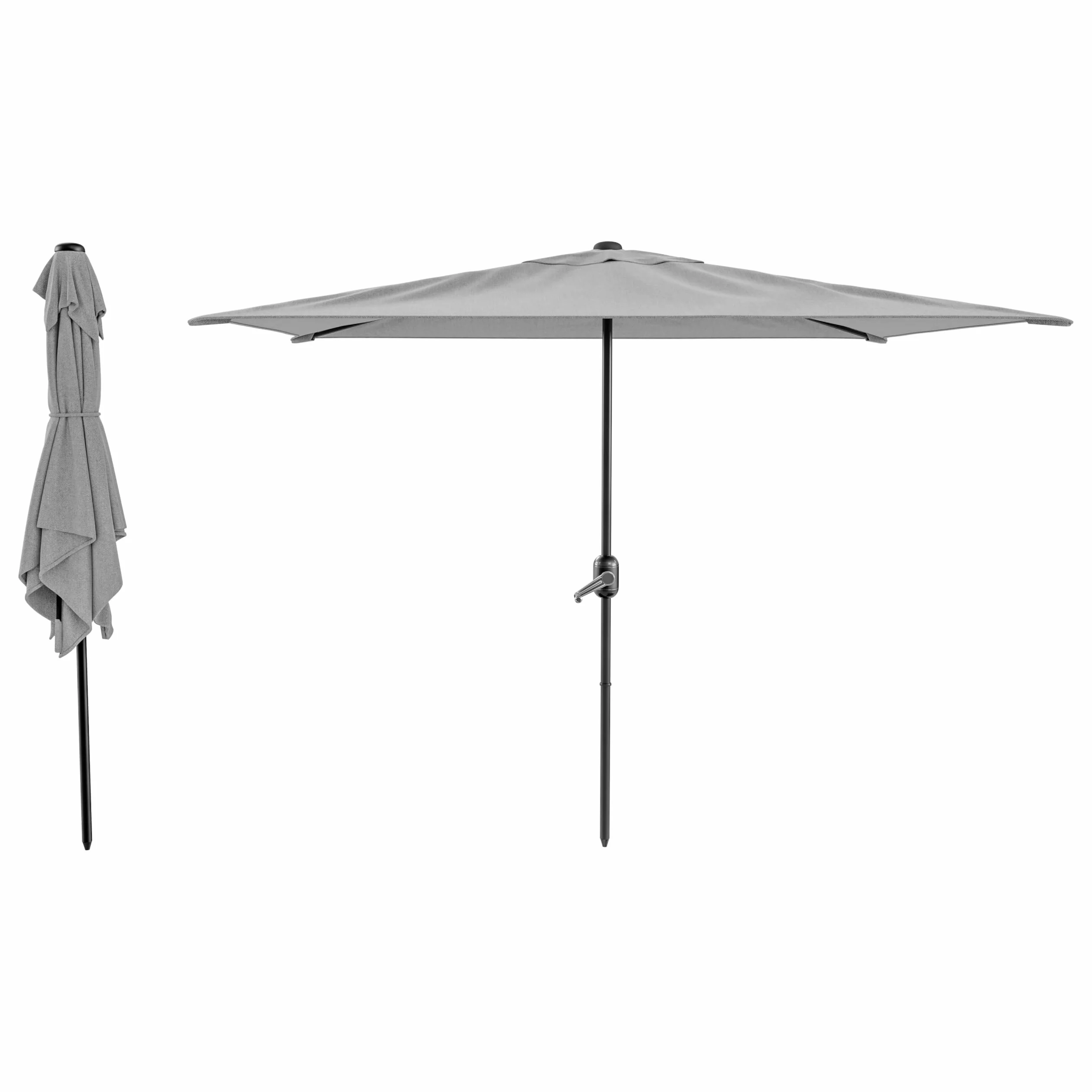 Bricozone Ombrellone Da Giardino 3 x 2 M Rettangolare Parasole Per Balcone Con Air Vent Apertura A Manovella Anti UV Idrorepellente Per Terrazzo Mare Spiaggia Piscina