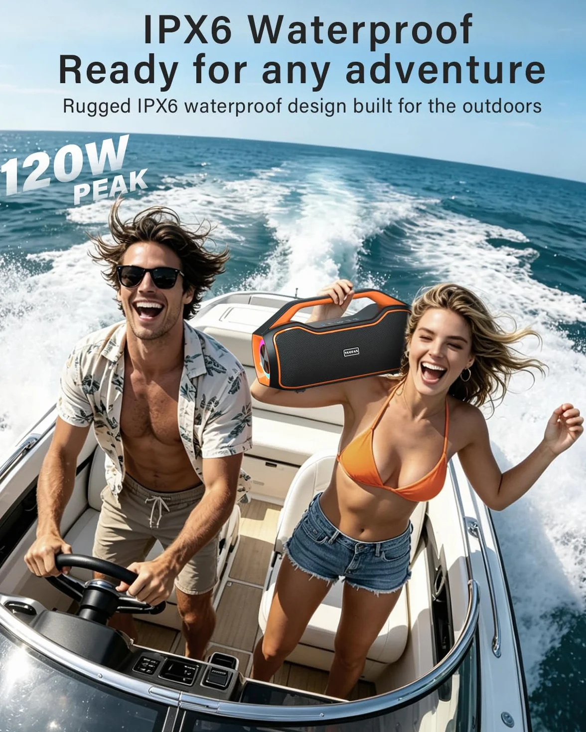 Cassa Bluetooth Portatile 200W MAX Altoparlante Wireless 2 Woofer 2 Tweeter IP65 Impermeabile DSP TWS USB TF AUX