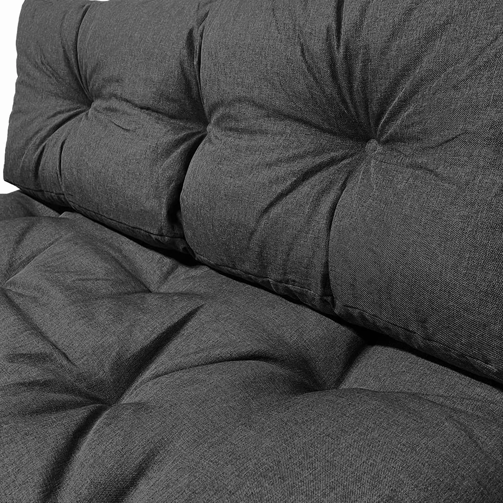 VOUNOT Set di 4 Cuscini per Pallet Impermeabile 120x80 120x40 Grigio