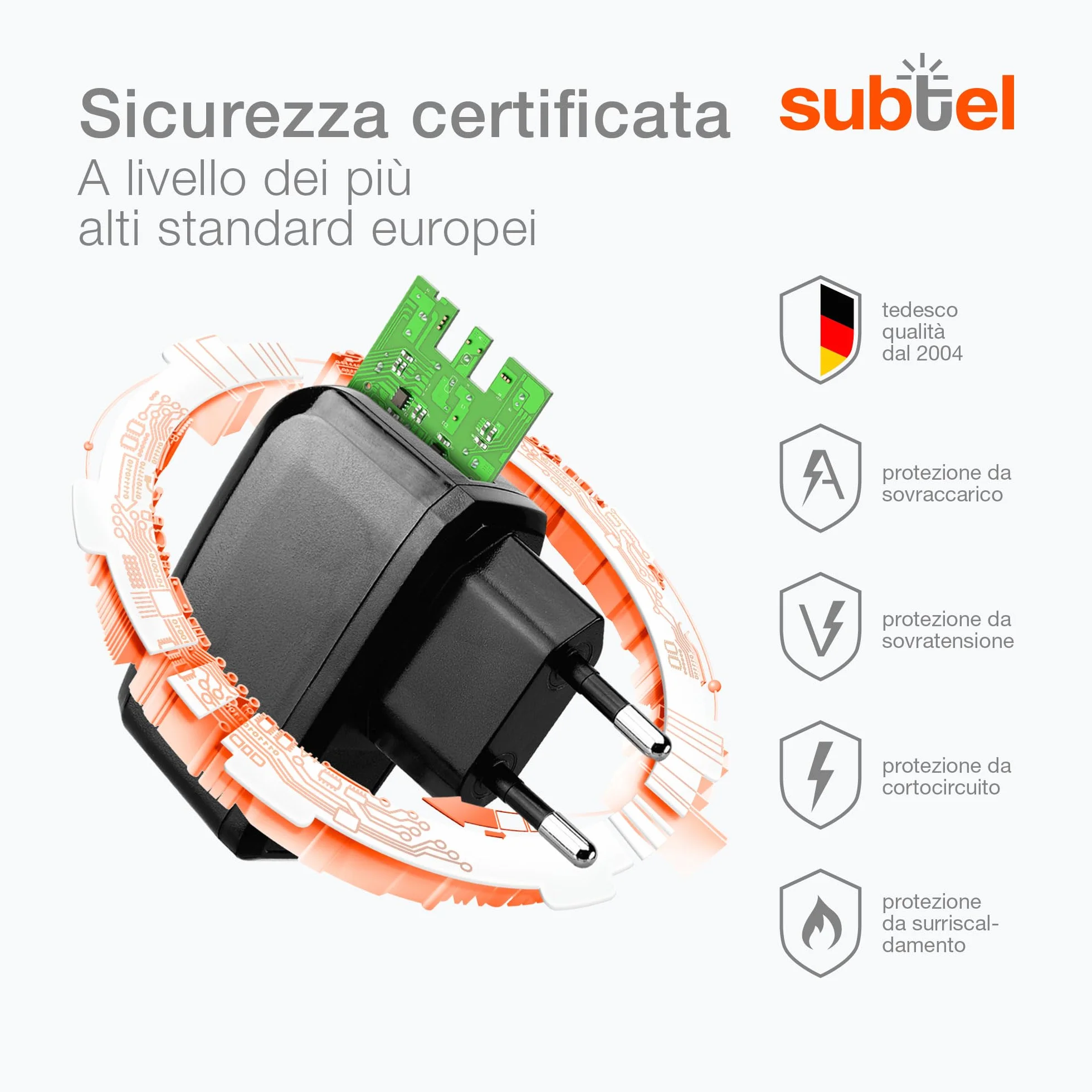 Caricatore Micro USB 1A 1000mA per Navigatore GPS