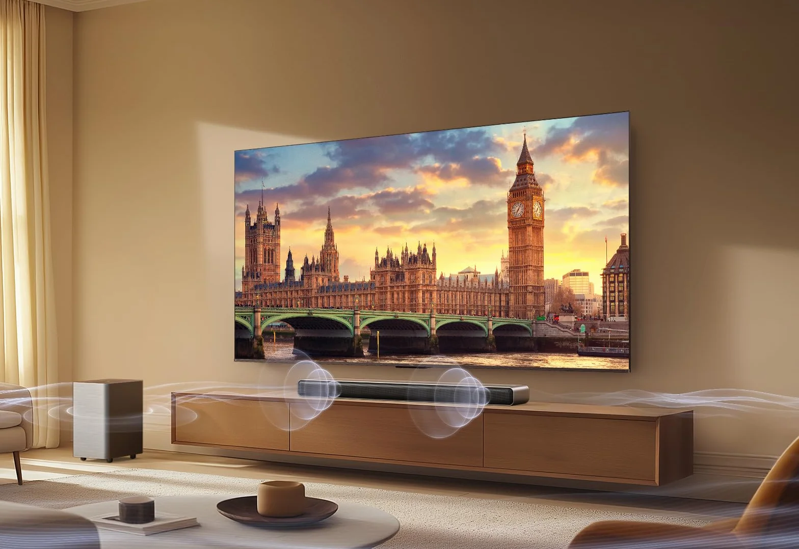 TCL S55HE Soundbar 2.1 220W Dolby Atmos DTS Virtual:X wireless subwoofer Bluetooth 5.3 HDMI eARC