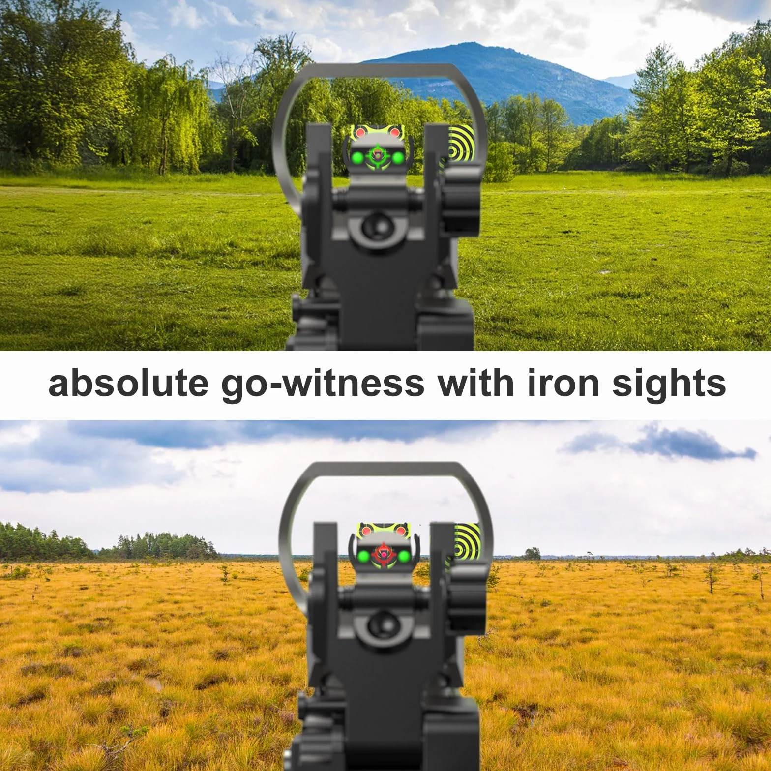 Feyachi RS-31 Mirino a Puntino Rosso Reflex Sight, 4 Reticoli Regolabili, 6 Livelli di Luminosità per Fucili, Montatura Picatinny