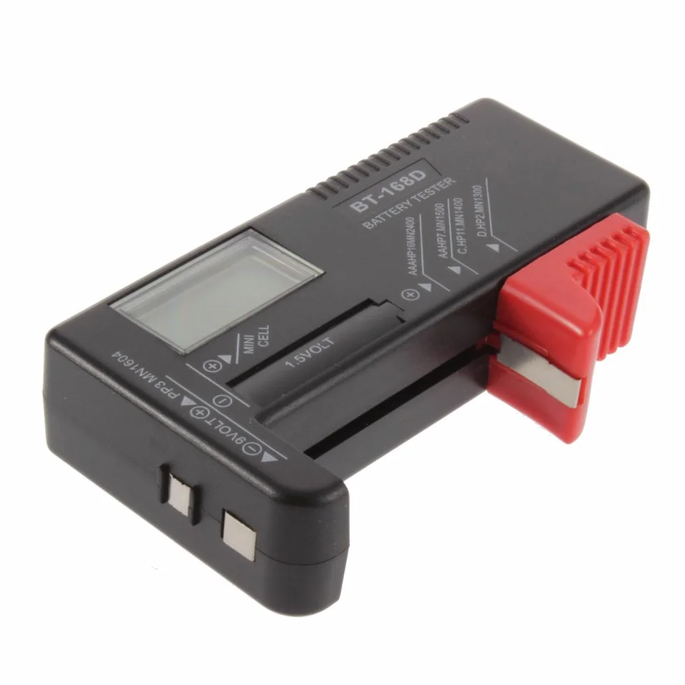 Digitalkey Tester per Batterie con Display Digitale 1,5-9V AA AAA C D Bottone Ricaricabili