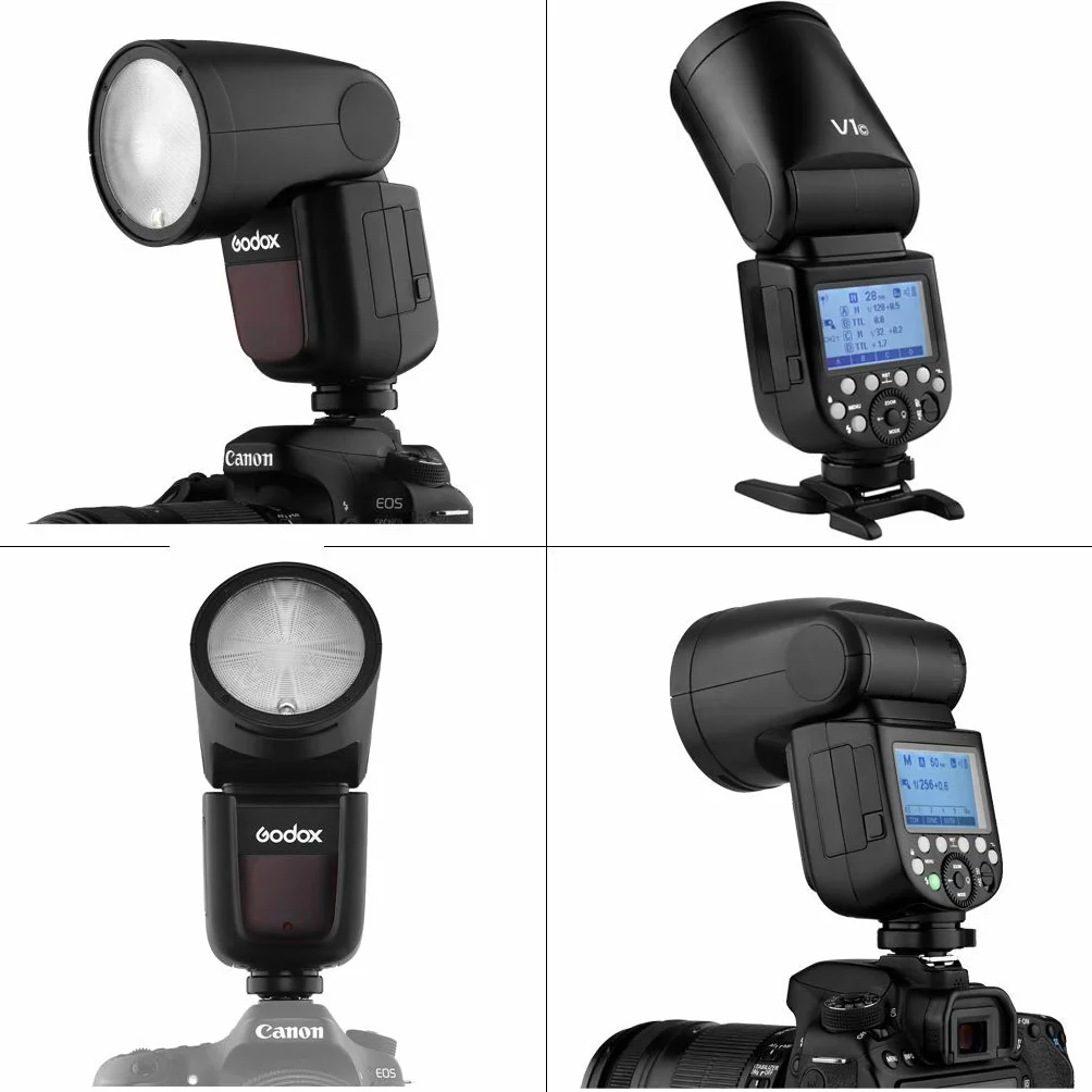 Godox V1-N Round Head Flash Speedlight 2.4G TTL HSS for Nikon 2600mAh Lithium Battery