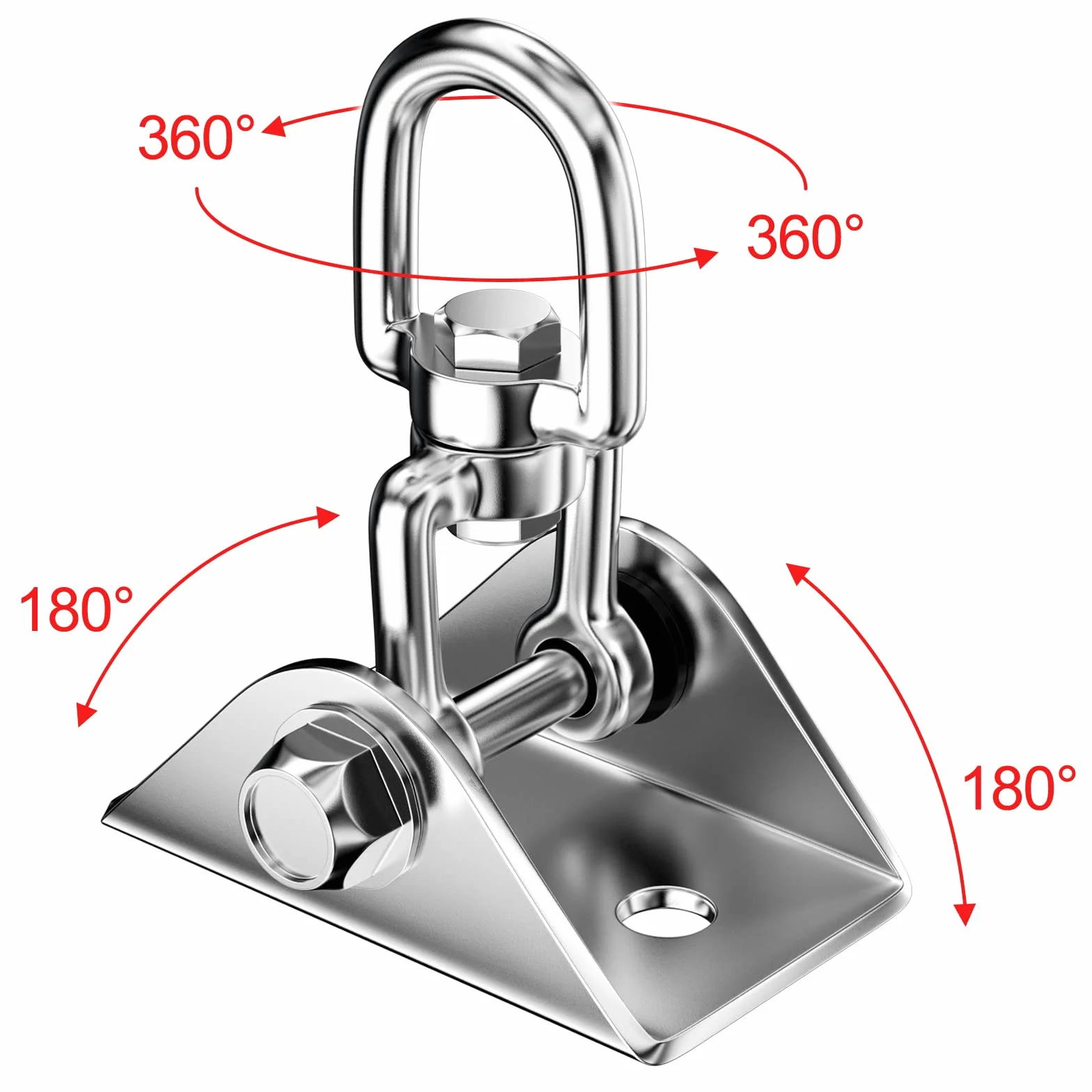Relota Gancio Soffitto Acciaio Inossidabile 450 kg Capacità Portante 360° Rotazione per Sedia Sospesa Altalena