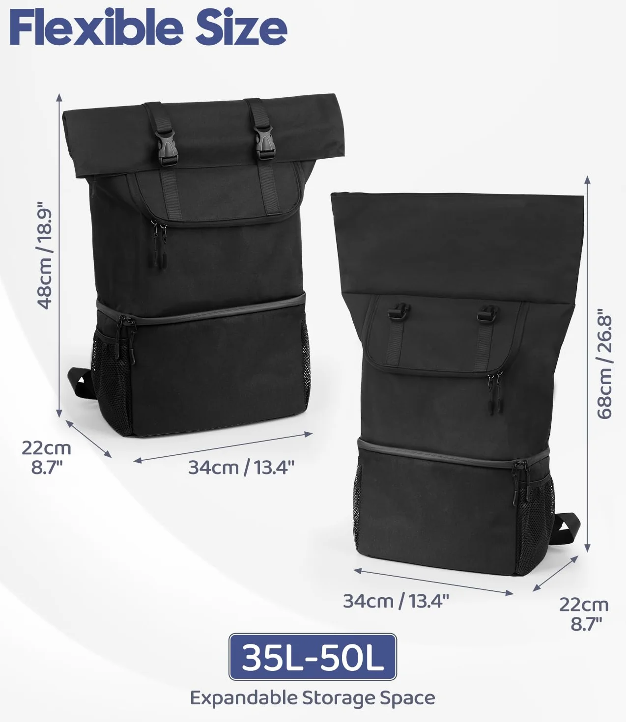 DEWUR Zaino termico da 35 l, grande, 2 in 1, borsa termica a doppio strato, impermeabile, per picnic, spiaggia, barbecue, campeggio, viaggi, famiglia