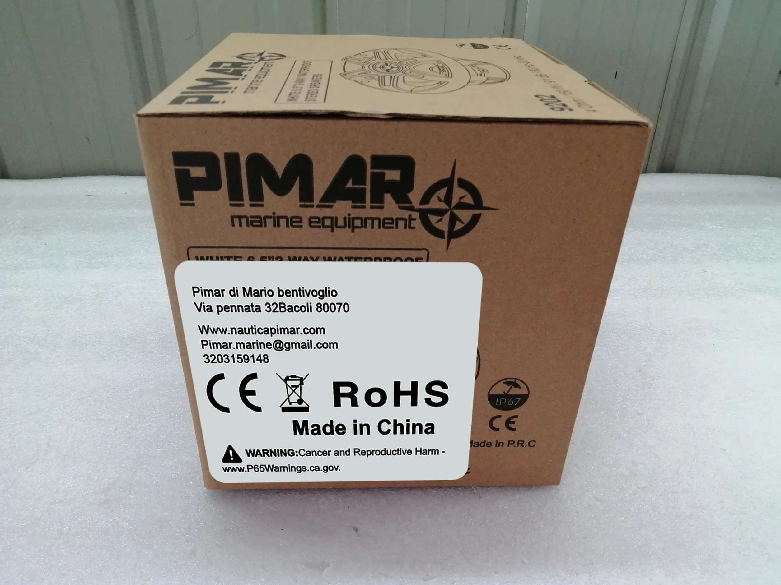 PIMAR Kit stereo z głośnikami 150 WATT radio Bluetooth USB pilot łódź