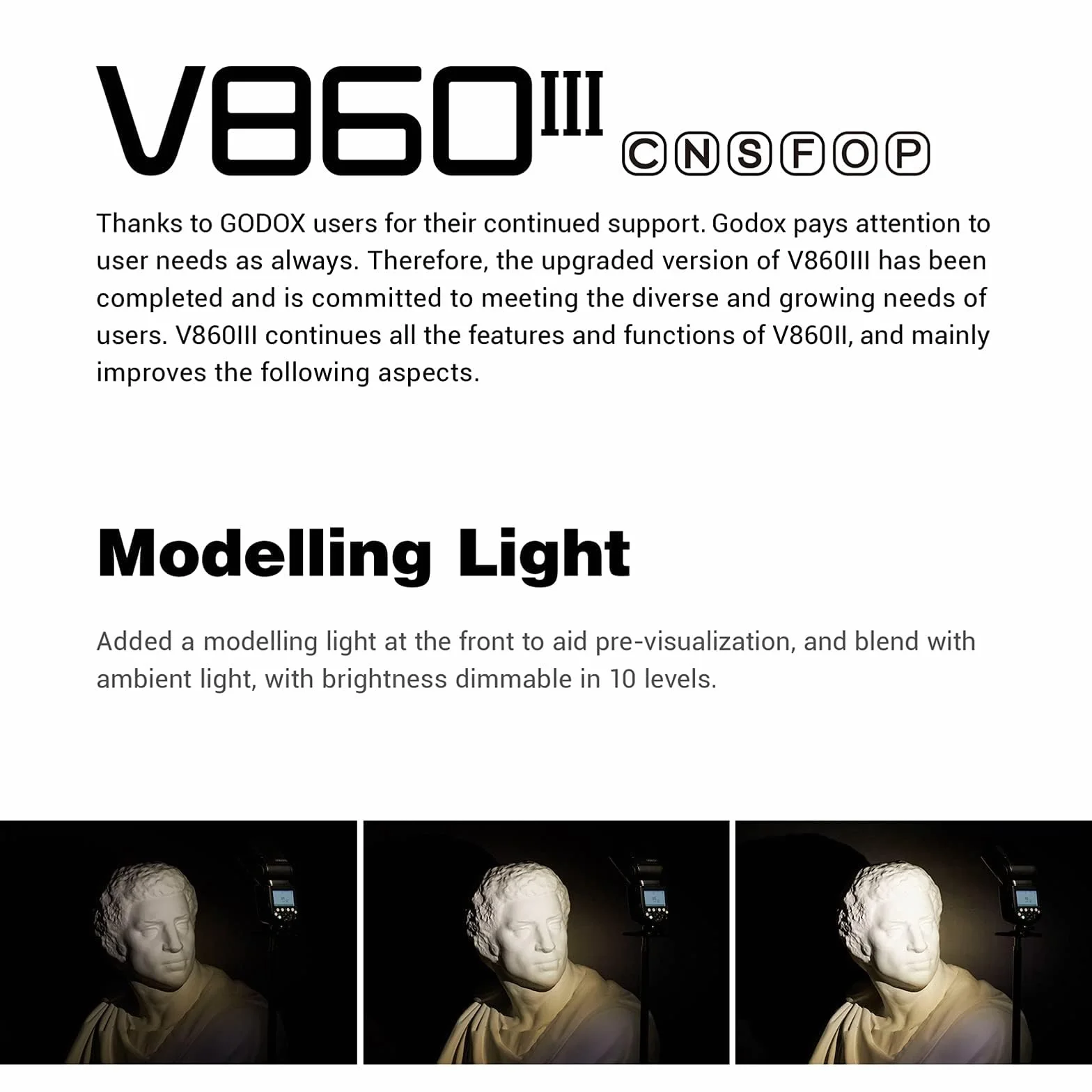 Godox V860III-S TTL GN60 1/8000 Speedlight Batteria agli ioni di litio 2600mAh Flash Sony
