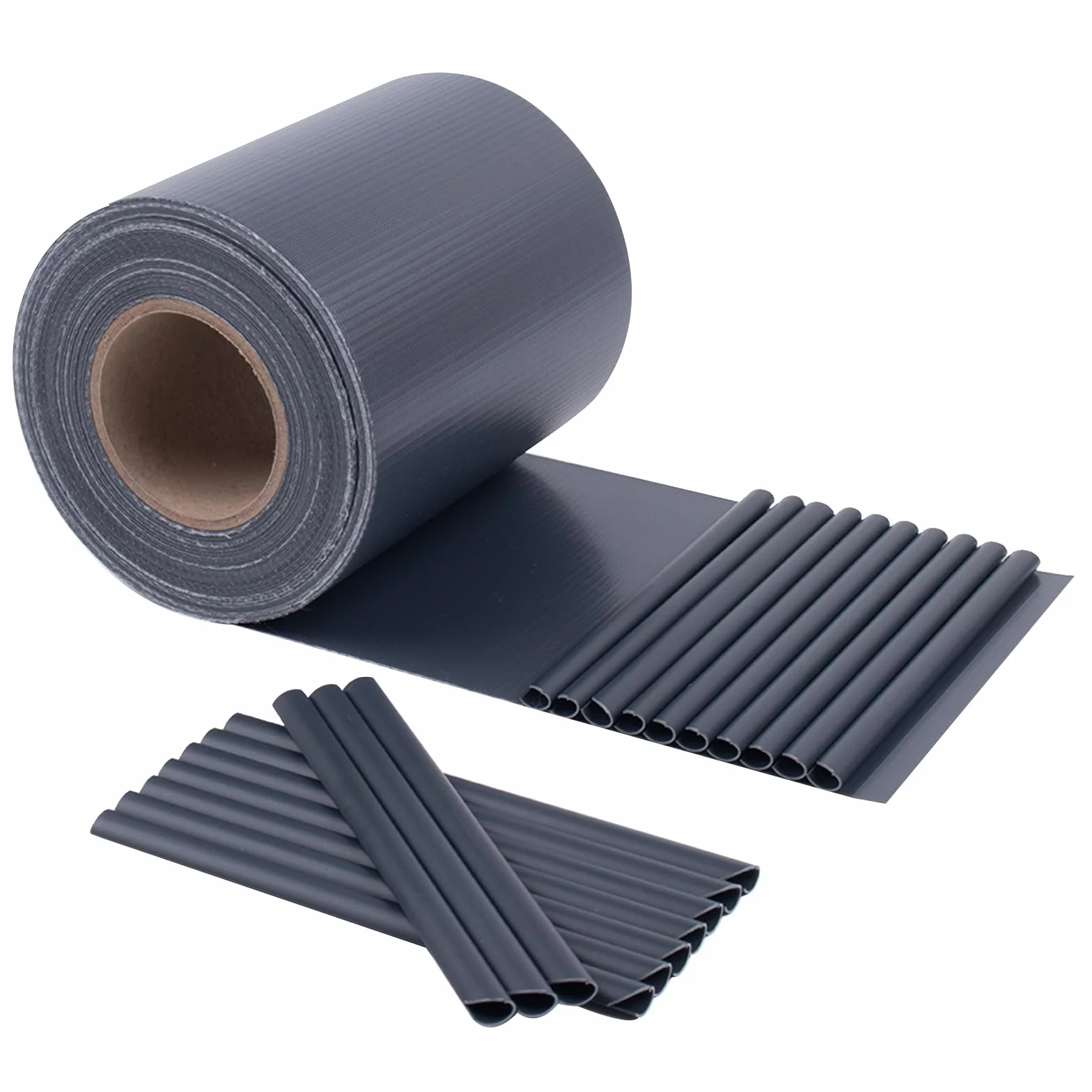 HENG FENG Strisce Frangivista PVC,per Recinzione a Doppio Picchetto 35m x 19cm,450g/m²,Anti-UV,Impermeabile,Antistrappo,Incluse 20 Clip–Protezione Privacy per Giardino e Balcone (Antracite)