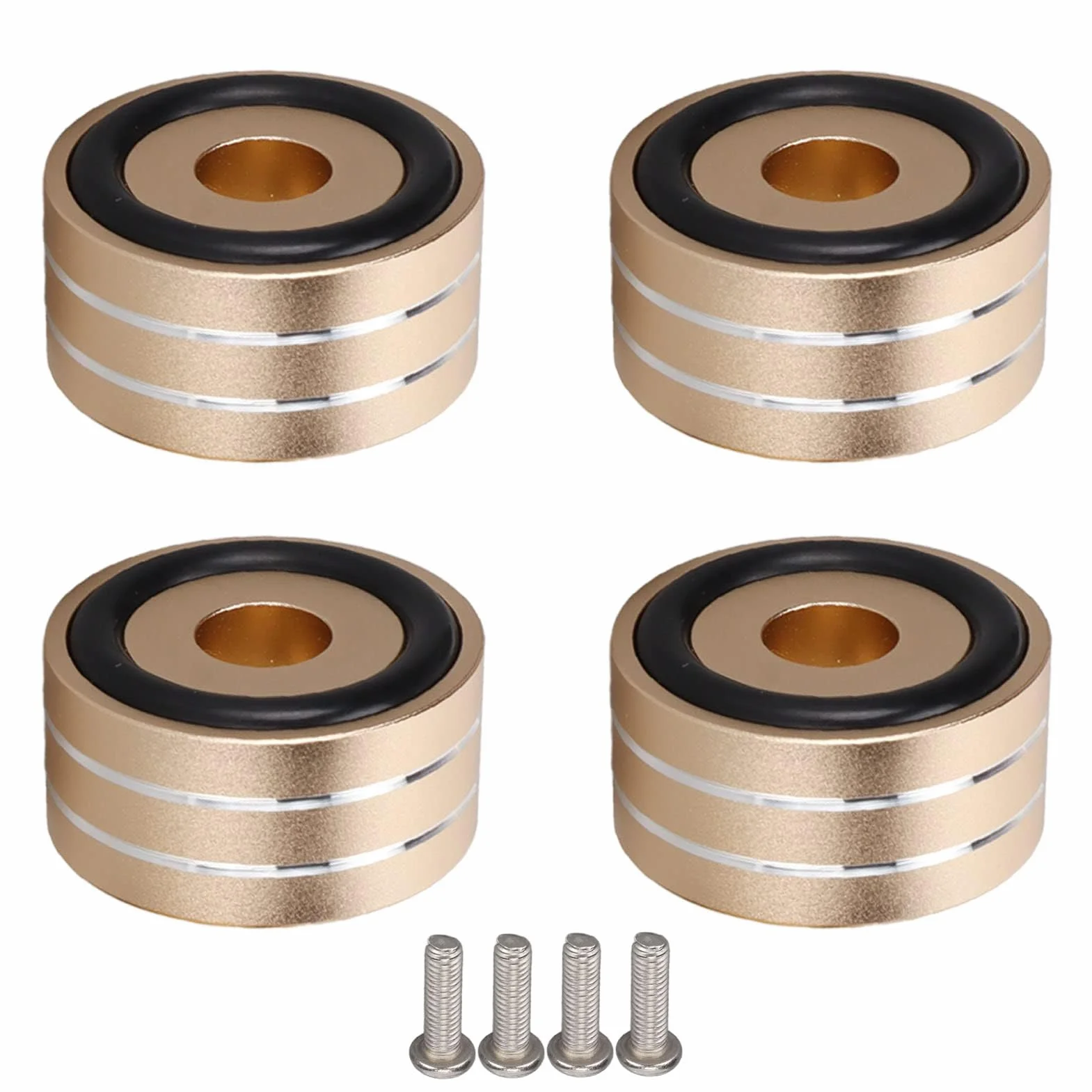 Piedini Isolamento Altoparlanti Antiurto 40x20mm Adesivi per Giradischi Teatro (Oro)