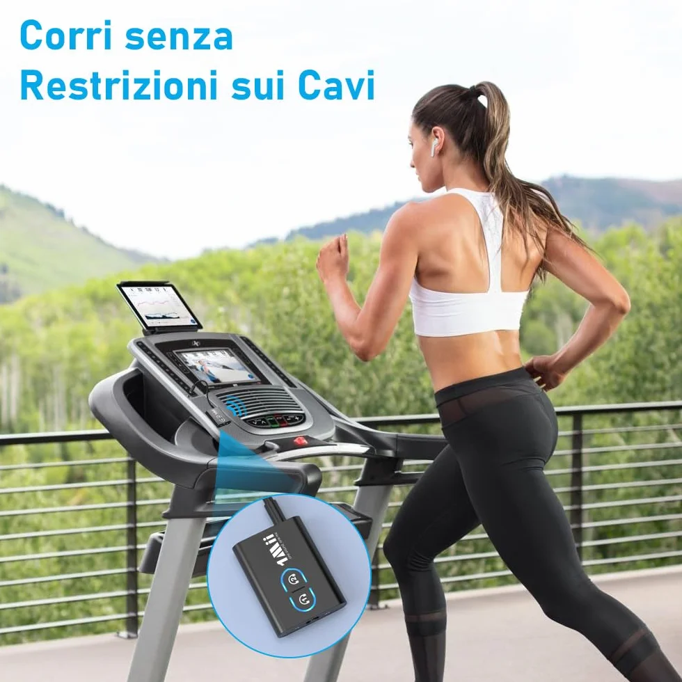 1Mii ML300 Bluetooth 5.3 Trasmettitore Ricevitore TV, Adattatore Aux 3.5mm, aptX Bassa Latenza, HD Audio, Batteria 12 Ore
