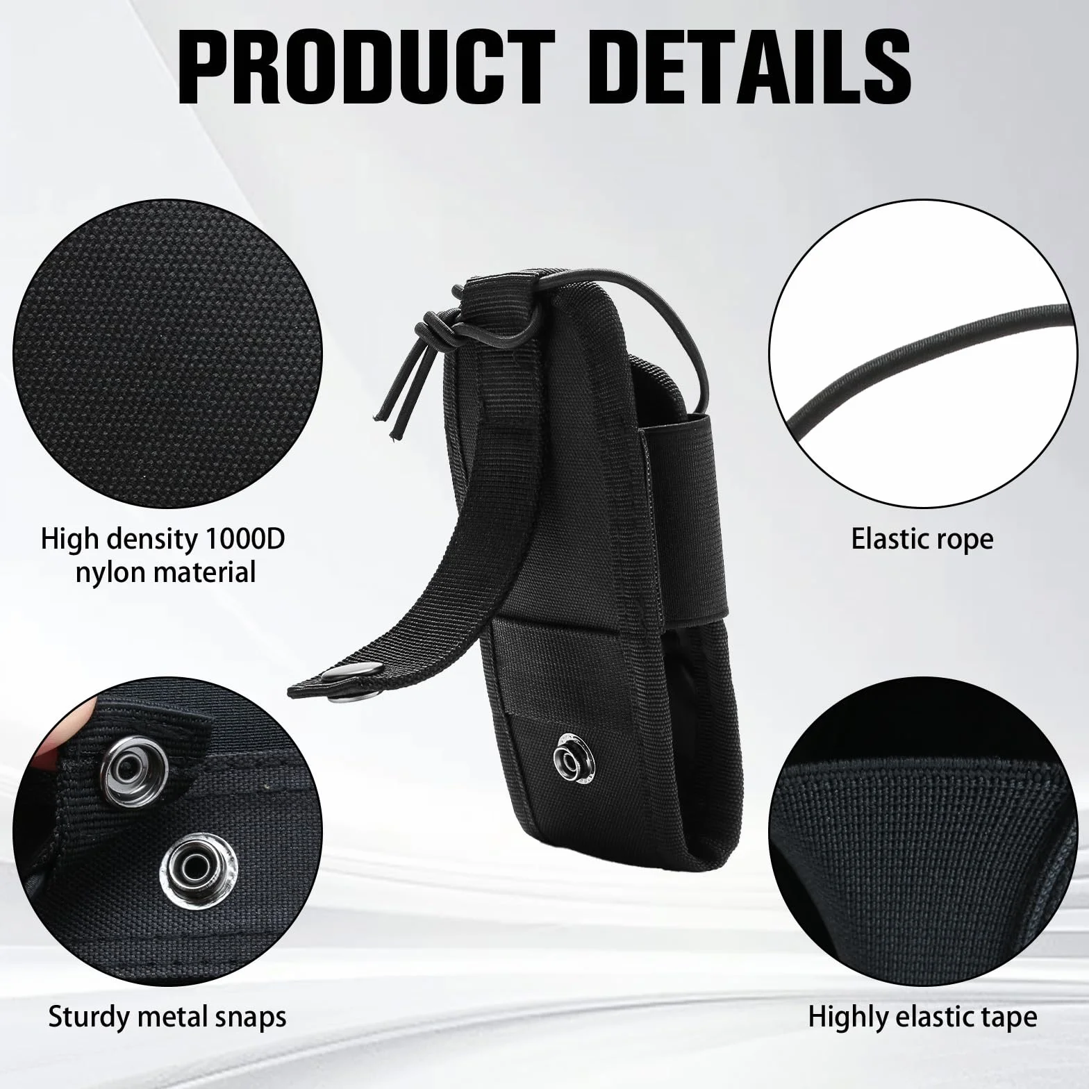 Porta Radio Cinturone Custodia Walkie Talkie Tattica Fondina Multifunzionale