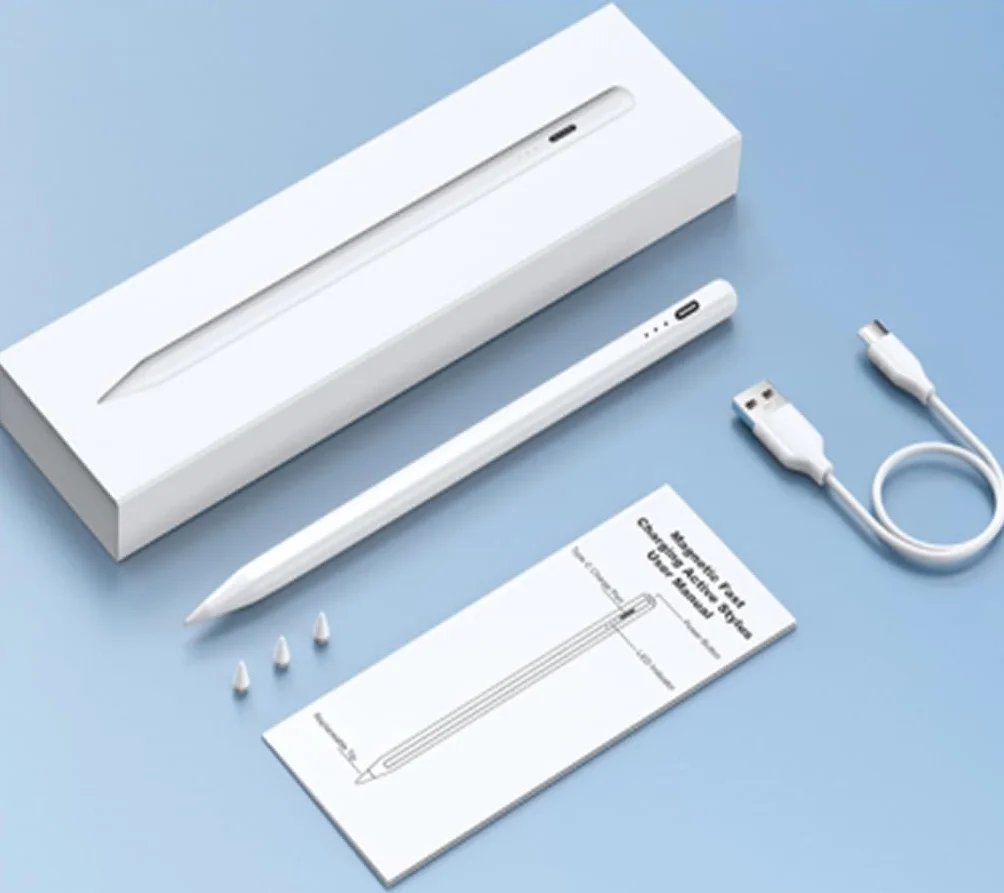 MEKO Penna iPad 2018-2025 13 Minuti Ricarica Rapida Pencil con Rifiuto Palmo, Penna per iPad 6-11ª, Air 3-5ª, Pro 11"-12.9" M4