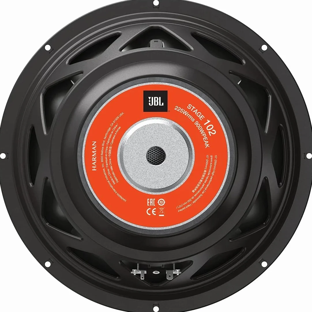 JBL Stage 102 subwoofer auto passivo 10 pollici 225 W RMS 900 W Max 4 Ohm 35-200 Hz