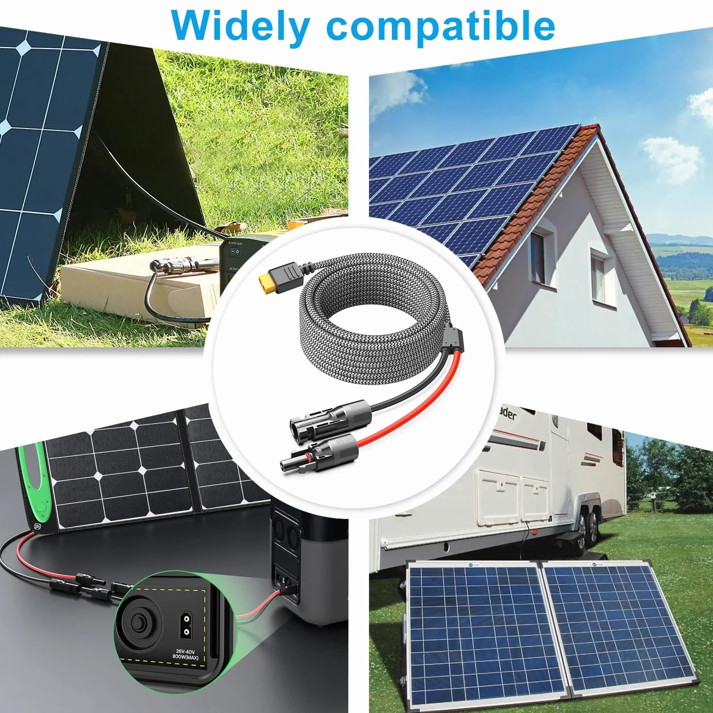 KFD Cavo XT60, Cavo di Prolungaper Anker 757 PowerHouse 767 EF Ecoflow River Delta Max serie pannello solare ALLPOWERS S2000 Pro portatile Powerstation & generatore solare 3,5 m