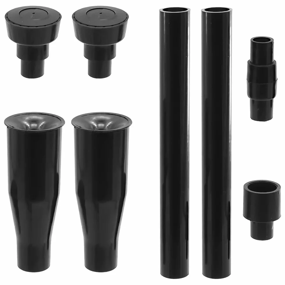 Kit ugelli Pompa per Stagno da 8 Pezzi Kit Testa ugello per Fontana da Giardino in plastica Set Testa a Cascata Kit Testa ugello Piccola Fontana (Nero)
