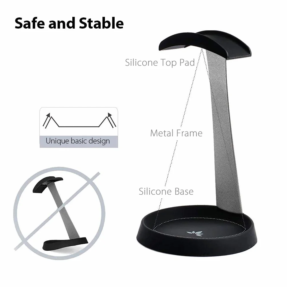 Avantree Metallo e Silicone Supporto per Cuffie Stand con Ferma