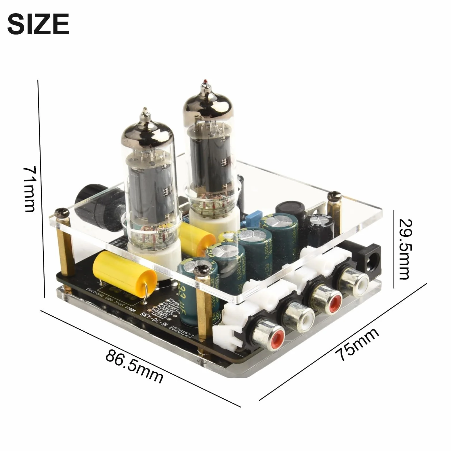 Preamplificatore HiFi a valvola 6A2 Classe A per Home Theater DC12-16V 87x75mm