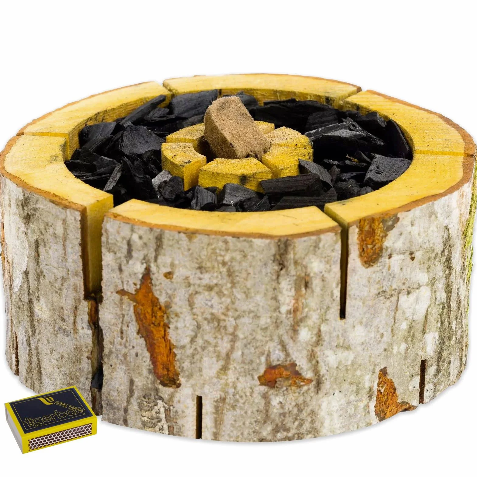 Mondo Viro Barbecue accendifuoco take away usa e getta in carbone e legno naturale in ontano (2)
