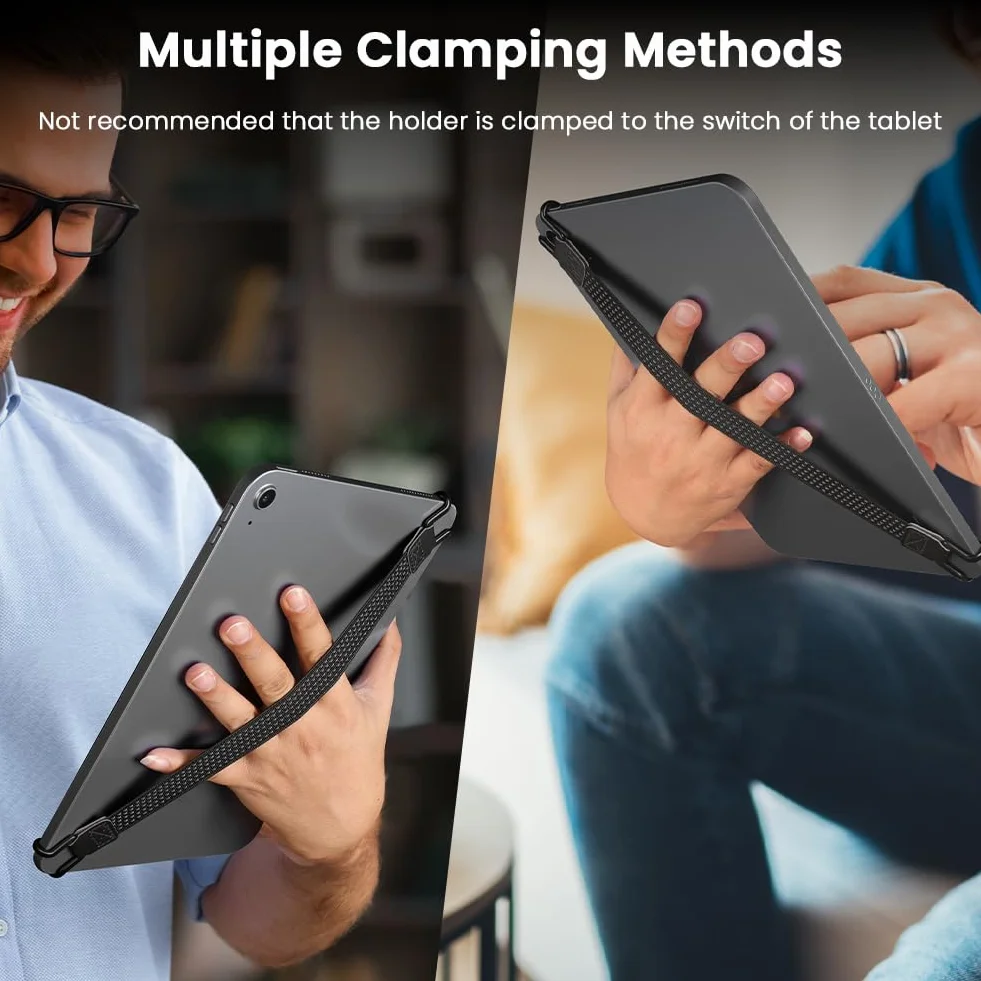 AXFEE 2 Pezzi Cinturino di Sicurezza per 8.7-13" eReaders Tablet, Cinturino da Mano Antiscivolo